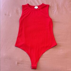 Le Lis Red Bodysuit Vibrant One-Piece Design